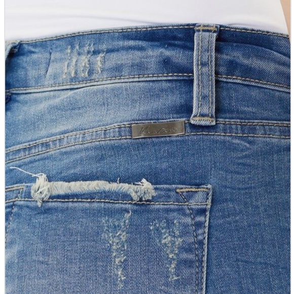 NWT Kancan Mid-Rise Distressed Cropped Skinny Capri - Picture 7 of 13